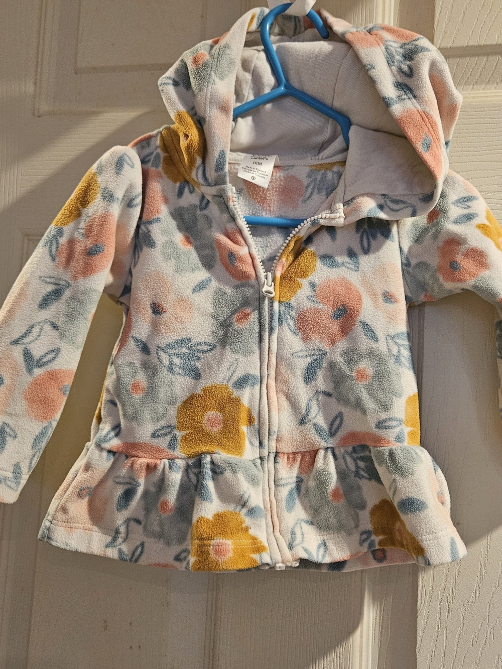 Just One You by Carter's 12M Floral Fleece Hooded Jacket